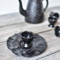 Подставка для яйца ручной работы, черная купить в интернет-магазине Антикварня