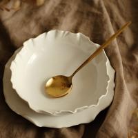 Тарелка суповая Белый жемчуг купить в интернет-магазине Антикварня