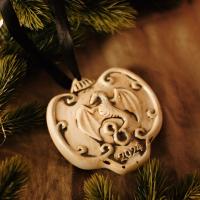 Елочная игрушка "Символ года 2024 Дракон" ручной работы купить в интернет-магазине Антикварня