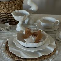 Новый сервиз столово-чайный Белый Жемчуг, 6 персон, 33 предмета купить в интернет-магазине Антикварня