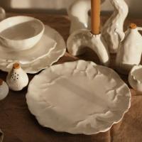 Тарелка большая "Белый Жемчуг 2" купить в интернет-магазине Антикварня