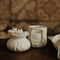 Органайзер для ватных палочек и дисков Белый Жемчуг купить в интернет-магазине Антикварня