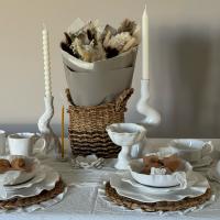 Новый сервиз столово-чайный Белый Жемчуг, 6 персон, 33 предмета купить в интернет-магазине Антикварня