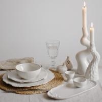Столовый сервиз ручной работы "Жемчуг с подсвечниками и акссессуарами" купить в интернет-магазине Антикварня