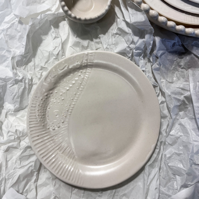 Тарелка десертная "Дзенарт белый" ручной работы, купить в интернет-магазине антикварня