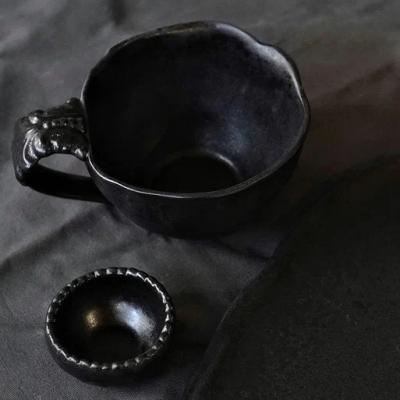 Кружка большая "Черный Жемчуг Винтаж" ручной работы, купить в интернет-магазине антикварня