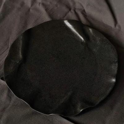 Тарелка большая "Черный Жемчуг Волна" ручной работы, купить в интернет-магазине антикварня