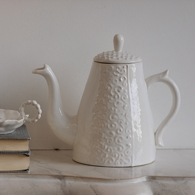Чайник заварочный "Дзенарт белый" ручной работы, купить в интернет-магазине антикварня