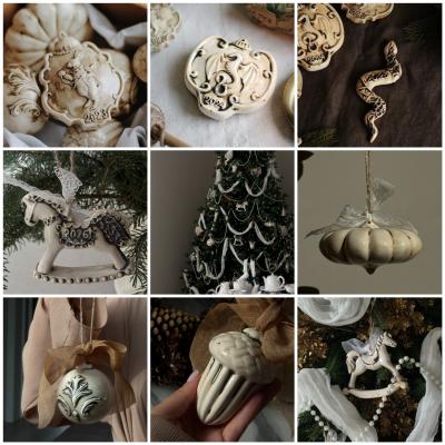 Комплект из 24 елочных игрушек ручной работы ручной работы, купить в интернет-магазине антикварня